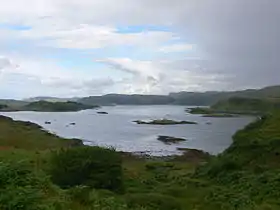 Vue de Torsa à partir de Luing