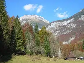 Vue depuis la vallée de Voje.