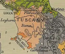 Les Présides de Toscane sont un petit État italien qui est utilisé par les Espagnols pour faire passer des troupes vers l'Allemagne et dont la France veut se saisir.
