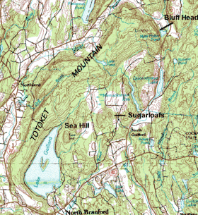 Carte de Totoket Mountain par lUnited States Geological Survey