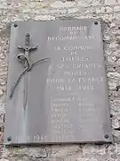 Église, plaque monument aux morts.