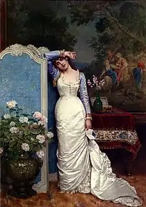 Jeune fille, intérieur.