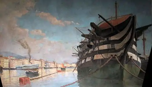 Toulon harbour, musée national de la Marine de Toulon.