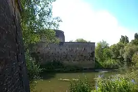 Tour au diable et confluence de la Seille dans la Moselle.