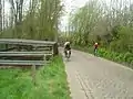 Ascension du Taaienberg lors du Tour des Flandres cyclo 2017, juste avant la portion de faux-plat montant.