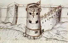 Dessin de la Tour du sel et de sa caponnière daté de 1700.