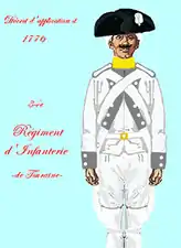 régiment de Touraine de 1776 à 1779