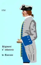 régiment de Touraine 1720 à 1734