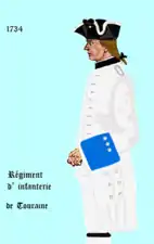 régiment de Touraine de 1734 à 1757