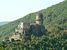 Ensemble du château vu depuis le hameau de Beauvaleix