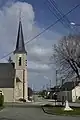 Rue de la mairie, vue du sud du village.