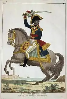 Toussaint Louverture, chef des insurgés de Saint-Domingue, XIXe siècle.