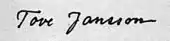 signature de Tove Jansson