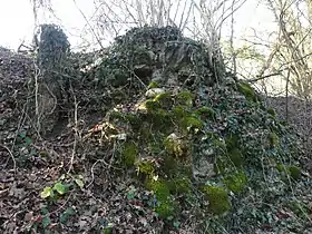 Le côté est des ruines de la tour