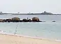 La Pointe de Trévignon vue depuis la plage de Kerouini.