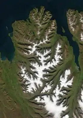 Image satellite de la Tröllaskagi.