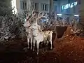 Traîneau du père Noël avec ses rennes, place Soult en 2022