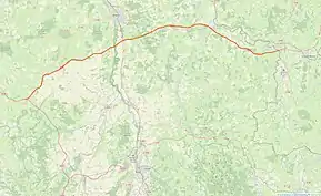 Carte OpenStreetMap de l'autoroute A79