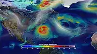 Simulation d'un ouragan.