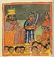 L'Empereur d'Ethiopie décapitant un groupe de ses sujets. XVIIIème siècle