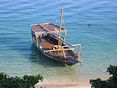 Boutre traditionnel à Zanzibar.