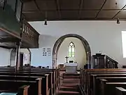 Intérieur de l'église protestante.