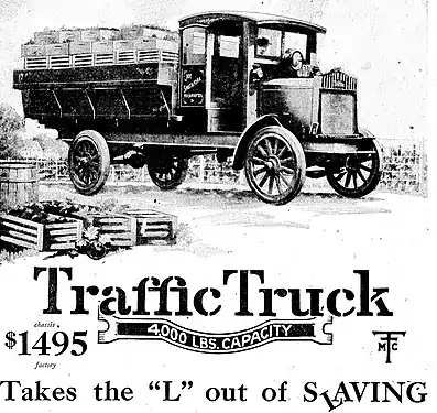 Traffic Trucks construits à Saint-Louis, dans le magazine Country Gentleman du 10 juillet 1920.