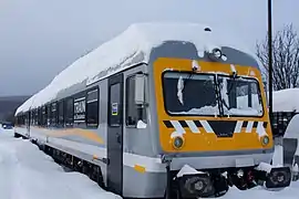 Autorail allemand sous la neige.