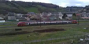 Train en gare de Saint-Flour - Chaudes-Aigues (mai 2019).