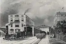 La première gare en 1843