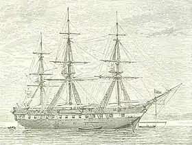 illustration de HMS Worcester (1843)