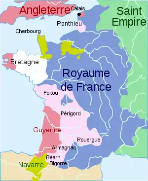 carte de France avec des zones bleue, verte, rouge, rose et blanche