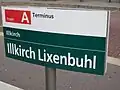 Signalétique à l'ancien terminus Illkirch Lixenbuhl