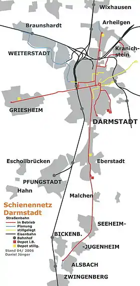 Image illustrative de l’article Tramway de Darmstadt