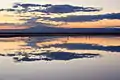 Soleil se couchant sur le Salar de Atacama