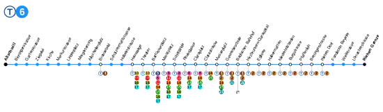 Voir la carte de la ligne.