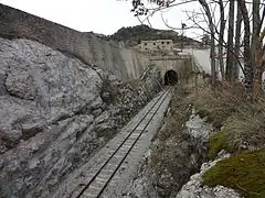 Tranchée d’entrée ouest du tunnel des Scaffarels (379 m).