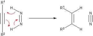 Hydrogénation par transfert utilisant le diimide comme source d'hydrogène