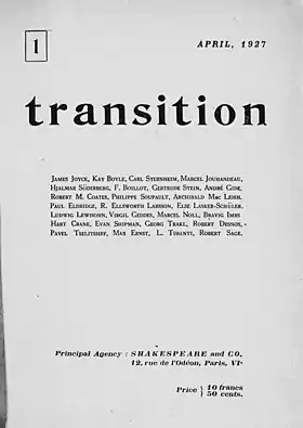 Image illustrative de l’article Transition (revue)