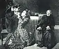 Dillo Lombardi, Maria Carmi et Giacinta Pezzana dans une scène de Teresa Raquin de Nino Martoglio, Rome, 1915