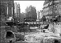 Construction du métro Saint-Michel, 1905.