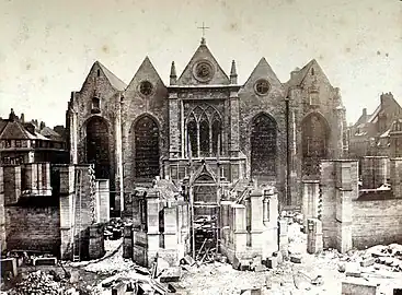 L’église Saint-Maurice en 1870.