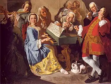 Gaspare Traversi : La lezione di musica, c.1750