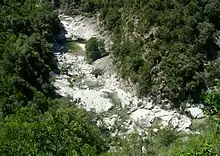 Les gorges du Travo sur la commune de Chisa.