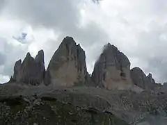 Les Tre Cime di Lavaredo.