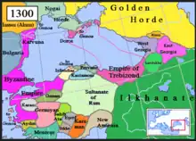 Carte de la région de la Mer Noire vers 1300