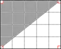 En accolant au triangle rectangle gris un autre triangle isométrique suivant l'hypoténuse, on obtient un rectangle.