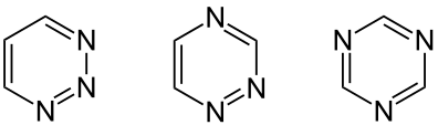 Structure des différentes triazines.