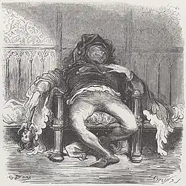 Triboulet dans Le Tiers Livre de Rabelais, vu par Gustave Doré.