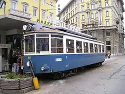 Le tramway historique de la ligne Trieste-Opicina